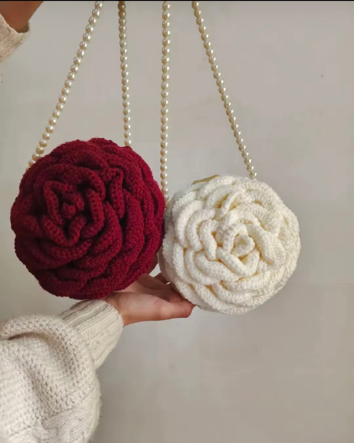 Crochet Rose bag